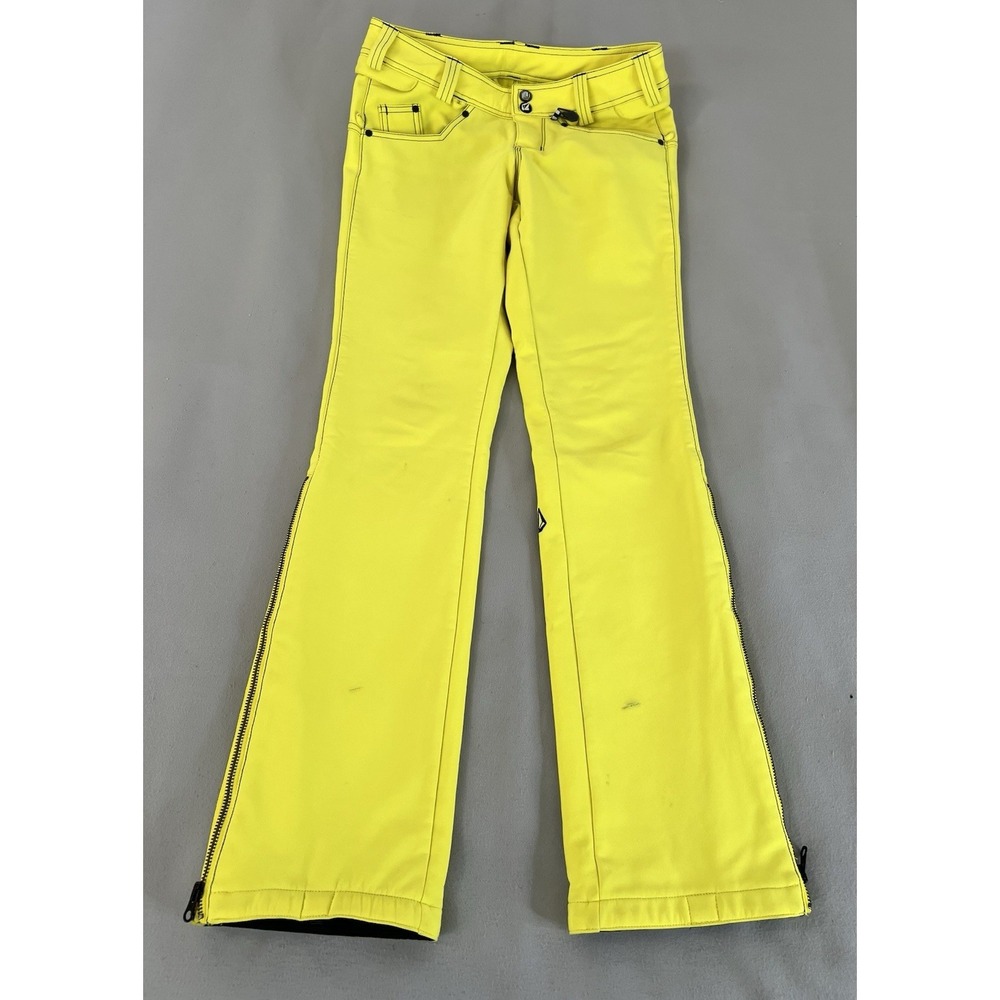 Volcom Snowboard Pants Yellow Sz‎ XS Nimbus RN#29745